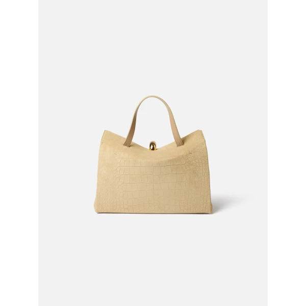 beige shoulder bag