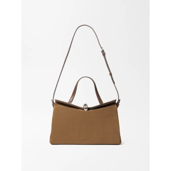 Jacquemus The Valerie Bag in Brown and Brown | Shoulder & Crossbody Bags | Coveti