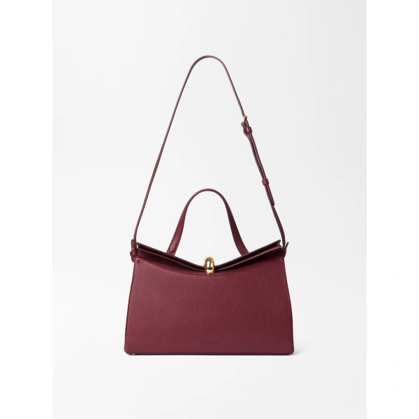Jacquemus The Valerie Bag in Burgundy | Shoulder & Crossbody Bags | Coveti