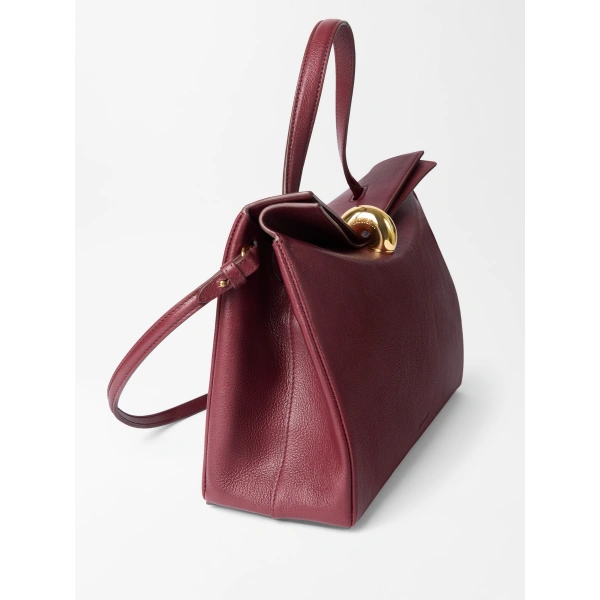 Jacquemus The Valerie Bag in Burgundy | Shoulder & Crossbody Bags | Coveti