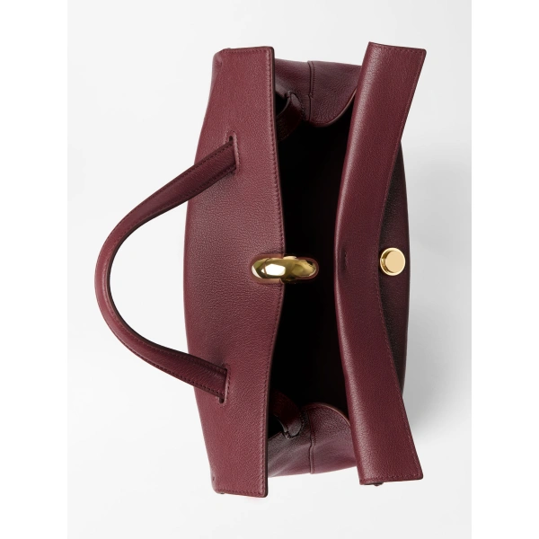 Jacquemus The Valerie Bag in Burgundy | Shoulder & Crossbody Bags | Coveti