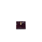 Jacquemus The Valerie Cardholder in Dark Burgundy | Card Holders | Coveti