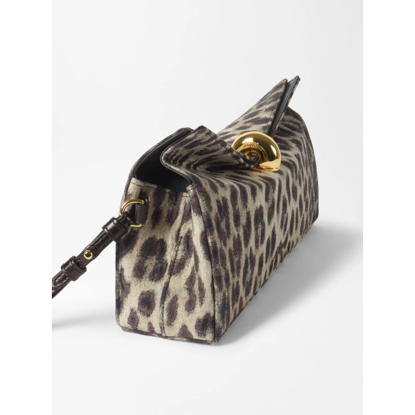 Jacquemus The Valerie Clutch in Leopard Beige and Black | Clutch Bags | Coveti