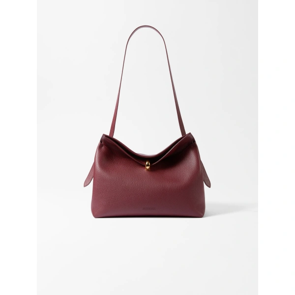 Jacquemus The Valerio Bag in Burgundy | Shoulder & Crossbody Bags | Coveti