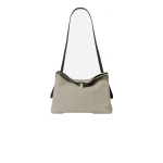 Jacquemus The Valerio Bag in Greige and Black | Shoulder & Crossbody Bags | Coveti