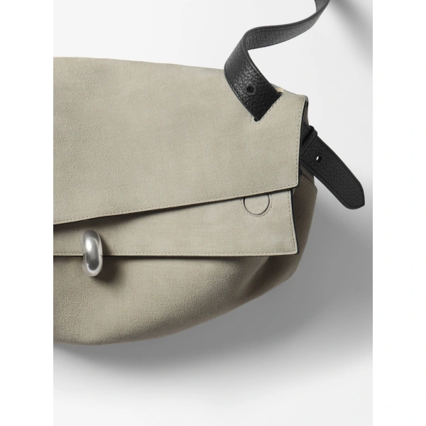 Jacquemus The Valerio Bag in Greige and Black | Shoulder & Crossbody Bags | Coveti