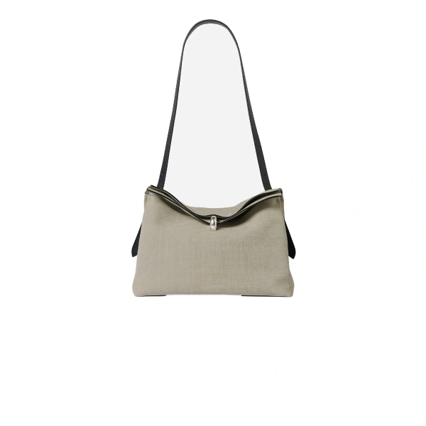 The Valerio Bag in Greige and Black