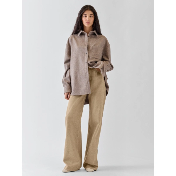 Jacquemus The Wide De-Nimes Denim Pants in Beige | Denim | Coveti