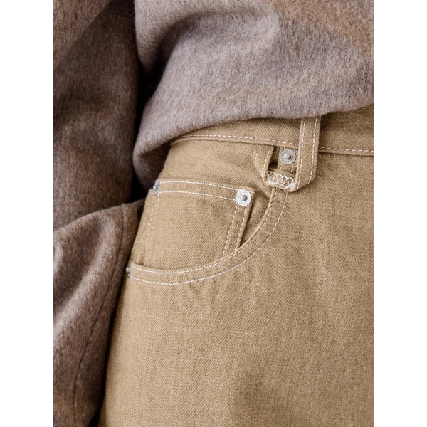 Jacquemus The Wide De-Nimes Denim Pants in Beige | Denim | Coveti