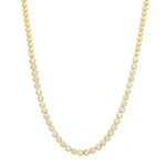 Jennifer Meyer 1/3 Diamond Bezel Tennis Necklace in 18K Yellow Gold | Fine Necklaces | Coveti