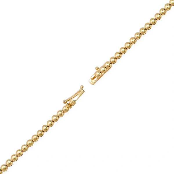 Jennifer Meyer 1/3 Illusion Set Diamond Flower Tennis Necklace in 18K Yellow Gold | Fine Necklaces | Coveti