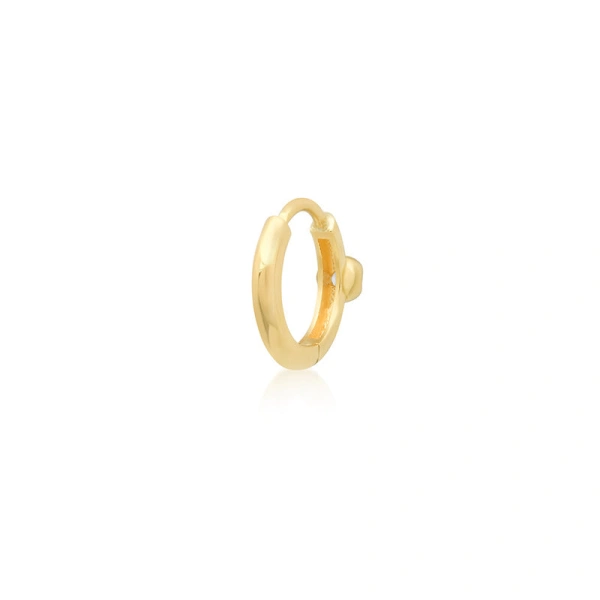 Jennifer Meyer 1 illusion Set Diamond Huggies in 18K Yellow Gold | Fine Earrings | Coveti