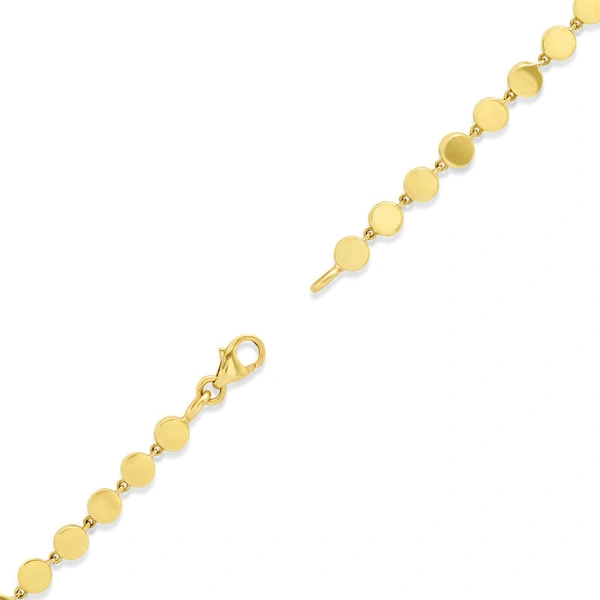 Jennifer Meyer 18 Inch Mini Circle Link Necklace in 18K Yellow Gold | Fine Necklaces | Coveti