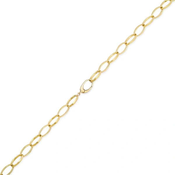 Jennifer Meyer 20 Inch Medium Edith Link Necklace in 18K Yellow Gold | Fine Necklaces | Coveti
