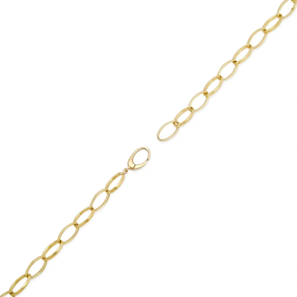 Jennifer Meyer 20 Inch Medium Edith Link Necklace in 18K Yellow Gold | Fine Necklaces | Coveti