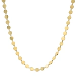Jennifer Meyer 20 Inch Mini Circle Link Necklace in 18K White Gold | Fine Necklaces | Coveti