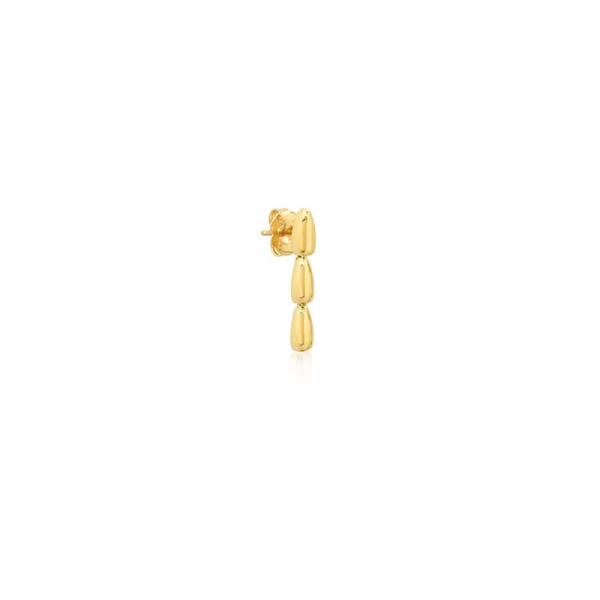Jennifer Meyer 3 Dome Tennis Studs in 18K Yellow Gold | Fine Earrings | Coveti