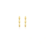 Jennifer Meyer 3 Dome Tennis Studs in 18K Yellow Gold | Fine Earrings | Coveti