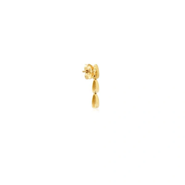 Jennifer Meyer 3 Dome Tennis Studs in 18K Yellow Gold | Fine Earrings | Coveti