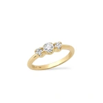 Jennifer Meyer 3 Graduated Diamond Ring in 18K Yellow Gold | Fine Rings | Coveti