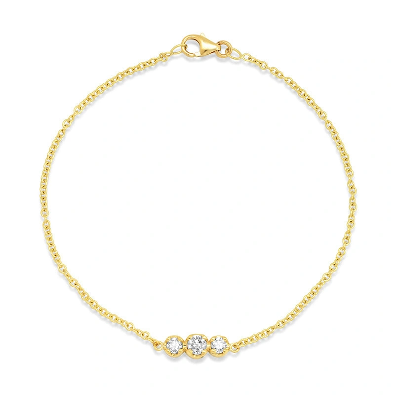 Jennifer Meyer 3 Illusion Set Diamond Bracelet in 18K Yellow Gold Jennifer Meyer 3 Illusion Set Diamond Bracelet in 18K Yellow Gold | Fine Bracelets | Coveti
