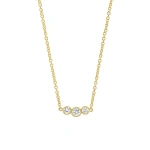 Jennifer Meyer 3 Illusion Set Diamond Necklace in 18K Yellow Gold | Fine Necklaces | Coveti