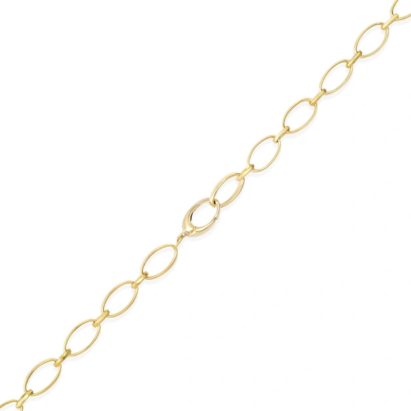 Jennifer Meyer 30 Inch Medium and Small Edith Link Necklace in 18K Yellow Gold | Fine Necklaces | Coveti
