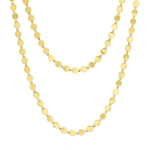 Jennifer Meyer 30 Inch Mini Circle Link Necklace in 18K Yellow Gold | Fine Necklaces | Coveti