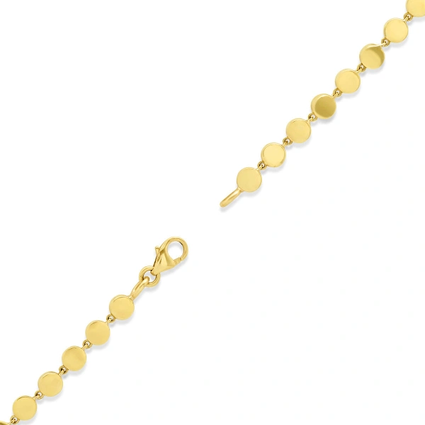 Jennifer Meyer 30 Inch Mini Circle Link Necklace in 18K Yellow Gold | Fine Necklaces | Coveti