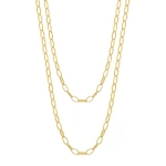 Jennifer Meyer 30 Inch Small Edith Link Necklace in 18K Yellow Gold | Fine Necklaces | Coveti