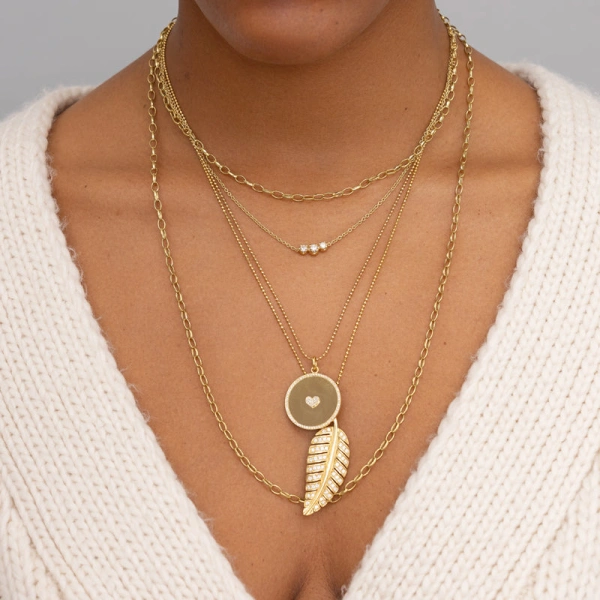 Jennifer Meyer 30 Inch Small Edith Link Necklace in 18K Yellow Gold | Fine Necklaces | Coveti