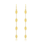 Jennifer Meyer 4 Marquise By The Inch Earrings in 18K Yellow Gold | Fine Earrings | Coveti