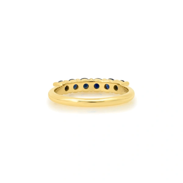 Jennifer Meyer 4 Prong Blue Sapphire Ring in 18K Yellow Gold | Fine Rings | Coveti