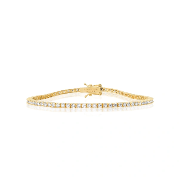 4 Prong Diamond Tennis Bracelet in 18K Yellow Gold