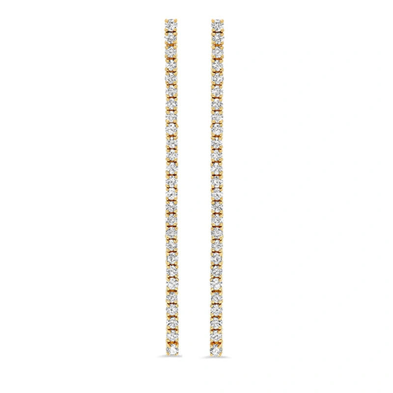 Jennifer Meyer 4 Prong Diamond Tennis Studs in 18K Yellow Gold Jennifer Meyer 4 Prong Diamond Tennis Studs in 18K Yellow Gold | Fine Earrings | Coveti