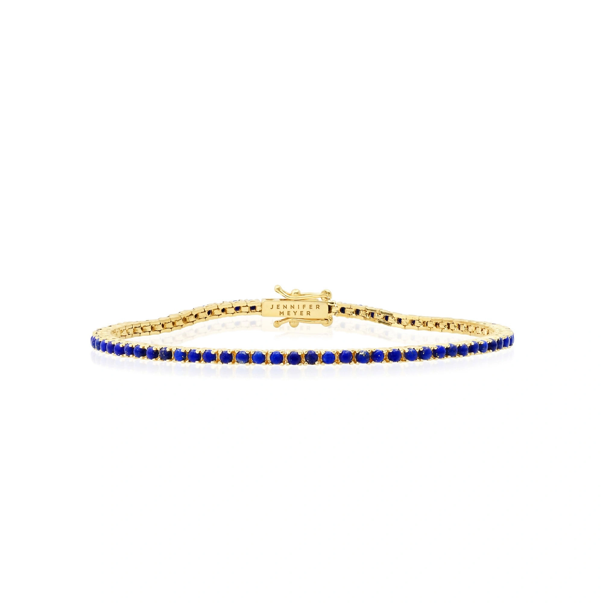 Jennifer Meyer 4 Prong Lapis Tennis Bracelet in 18K Yellow Gold Jennifer Meyer 4 Prong Lapis Tennis Bracelet in 18K Yellow Gold | Fine Bracelets | Coveti