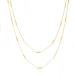 Jennifer Meyer 44 Inch Bar By The Inch Necklace in 18K Yellow Gold | Fine Necklaces | Coveti