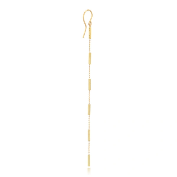 Jennifer Meyer 6 Bar by the Inch Earrings in 18K Yellow Gold | Fine Earrings | Coveti