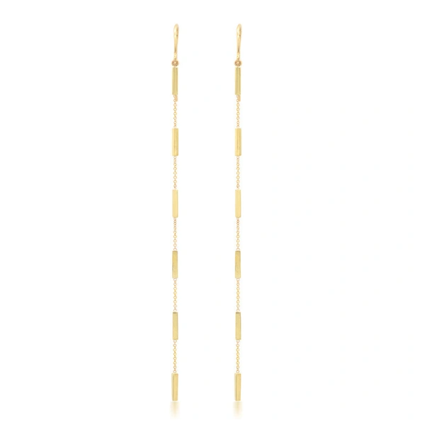 6 Bar by the Inch Earrings in 18K Yellow Gold