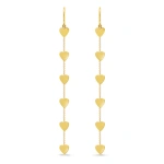 Jennifer Meyer 6 Heart By The Inch Earrings in 18K Yellow Gold | Fine Earrings | Coveti