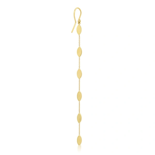 Jennifer Meyer 6 Marquise By The Inch Earrings in 18K Yellow Gold | Fine Earrings | Coveti