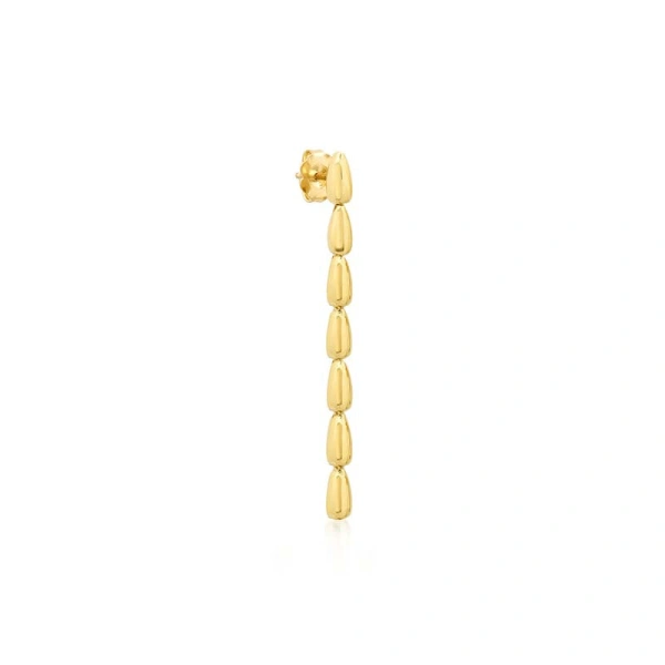 Jennifer Meyer 7 Dome Tennis Studs in 18K Yellow Gold | Fine Earrings | Coveti
