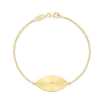 Jennifer Meyer 70's Evil Eye Bracelet in 18K Yellow Gold | Fine Bracelets | Coveti
