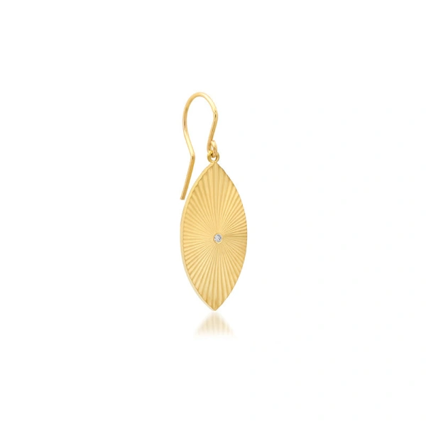 Jennifer Meyer 70's Evil Eye Earrings in 18K Yellow Gold | Fine Earrings | Coveti