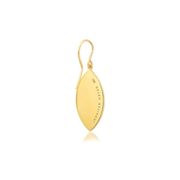 Jennifer Meyer 70's Evil Eye Earrings in 18K Yellow Gold | Fine Earrings | Coveti