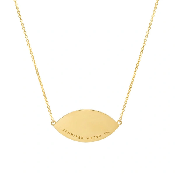 Jennifer Meyer 70's Evil Eye Necklace in 18K Yellow Gold | Fine Necklaces | Coveti