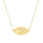 Jennifer Meyer 70's Evil Eye Necklace in 18K Yellow Gold | Fine Necklaces | Coveti