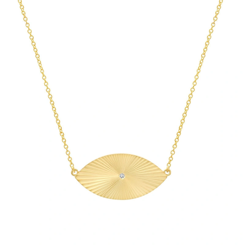 Jennifer Meyer 70's Evil Eye Necklace in 18K Yellow Gold Jennifer Meyer 70's Evil Eye Necklace in 18K Yellow Gold | Fine Necklaces | Coveti