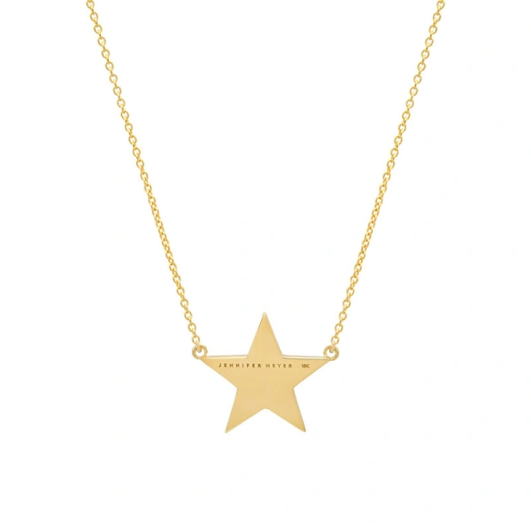 Jennifer Meyer 70's Star Necklace in 18K Yellow Gold | Fine Necklaces | Coveti