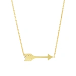 Jennifer Meyer Arrow Necklace in 18K Yellow Gold | Fine Necklaces | Coveti